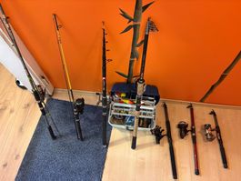 Angelset aus 7 Ruten+Rollen inkl. Zubehör