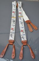 Trafalgar Hosenträger Seide-Leder / bretelles cuir - soie