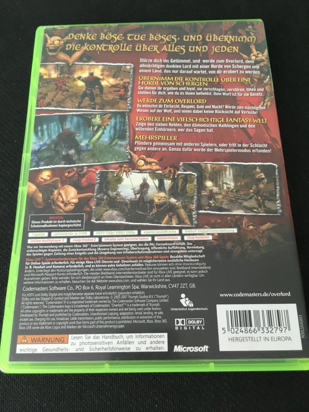 Microsoft Giochi: Overlord für Xbox 360 – Usato da St.Gallen venduto da sjosjo 1