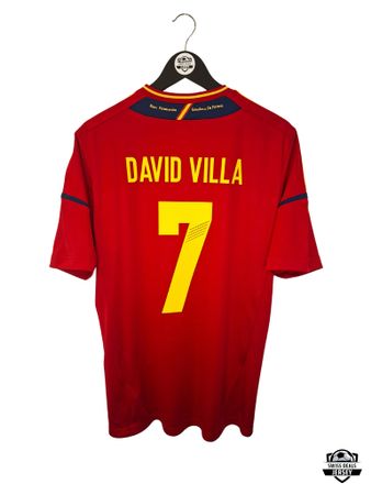 DAVID VILLA #7 Original Spain 2012-13 Home Trikot