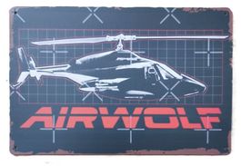 AIRWOLF - Blechschild  (neu/OVP)