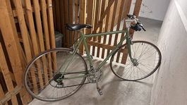 Vintage Rennvelo 28  Shimano 600  grüner Stahlrahmen
