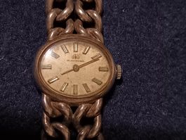 Bucherer Silber Damenuhr, vintage, Handaufzug funktioniert
