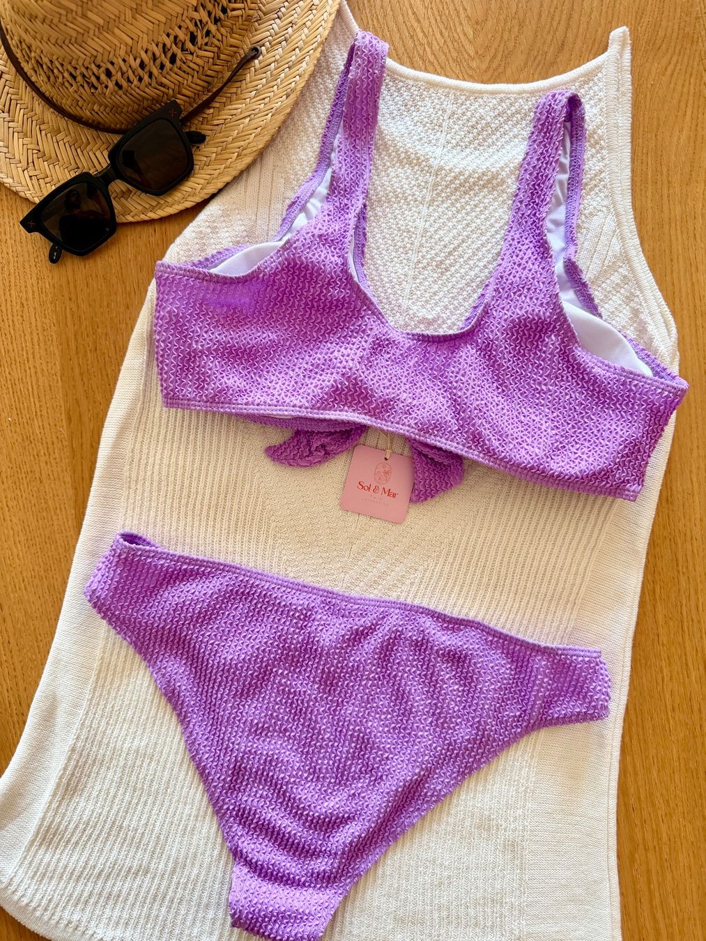 Costumi da bagno & Bikini: 💥SUPER SALE!! Struktur Bikini Lila Gr. L – Gratis Versand – Nuovo e nell'imballaggio originale da Gockhausen venduto da van_82kh 2
