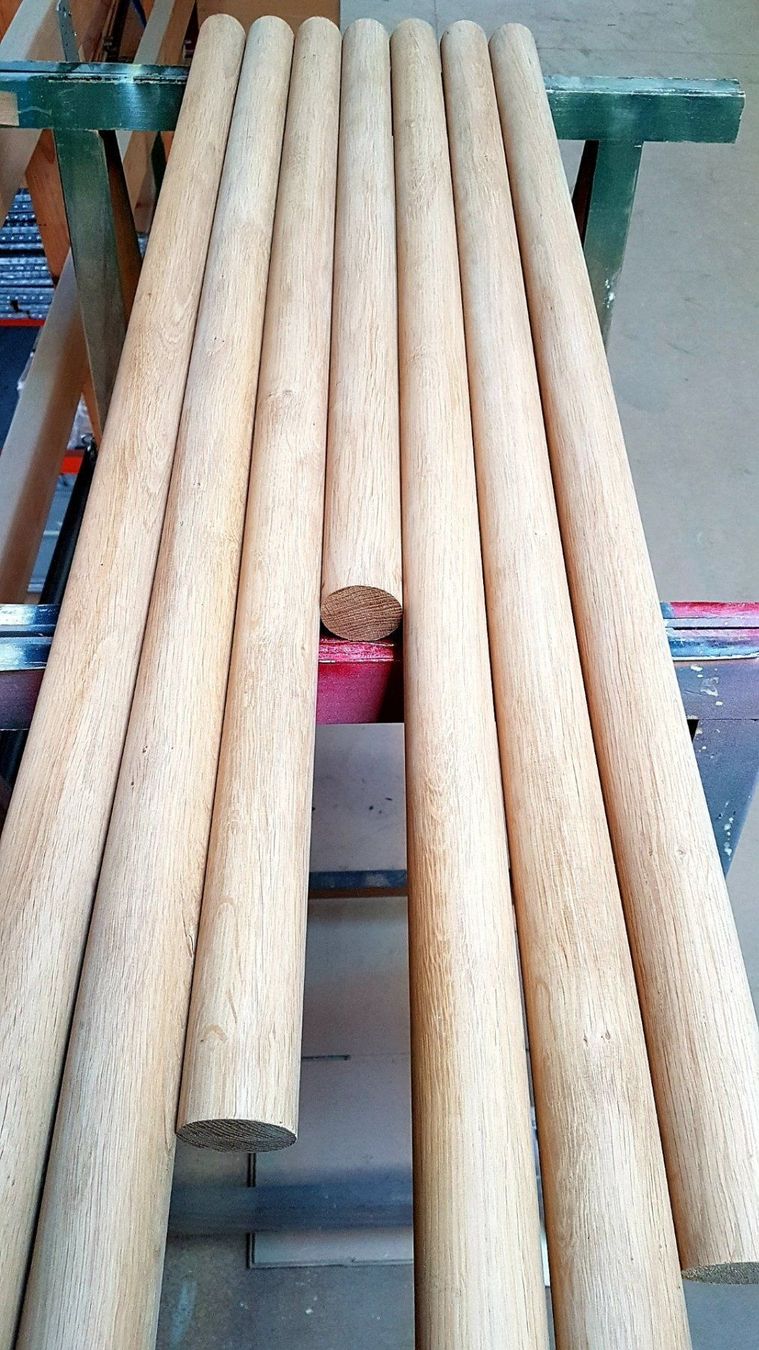 Holzartikel: 7 Stk. Rundstäbe Handlauf Eiche Durchmesser: 45 mm Los 206 – Neu (gemäss Beschreibung) aus Sulgen von Wag0815 1