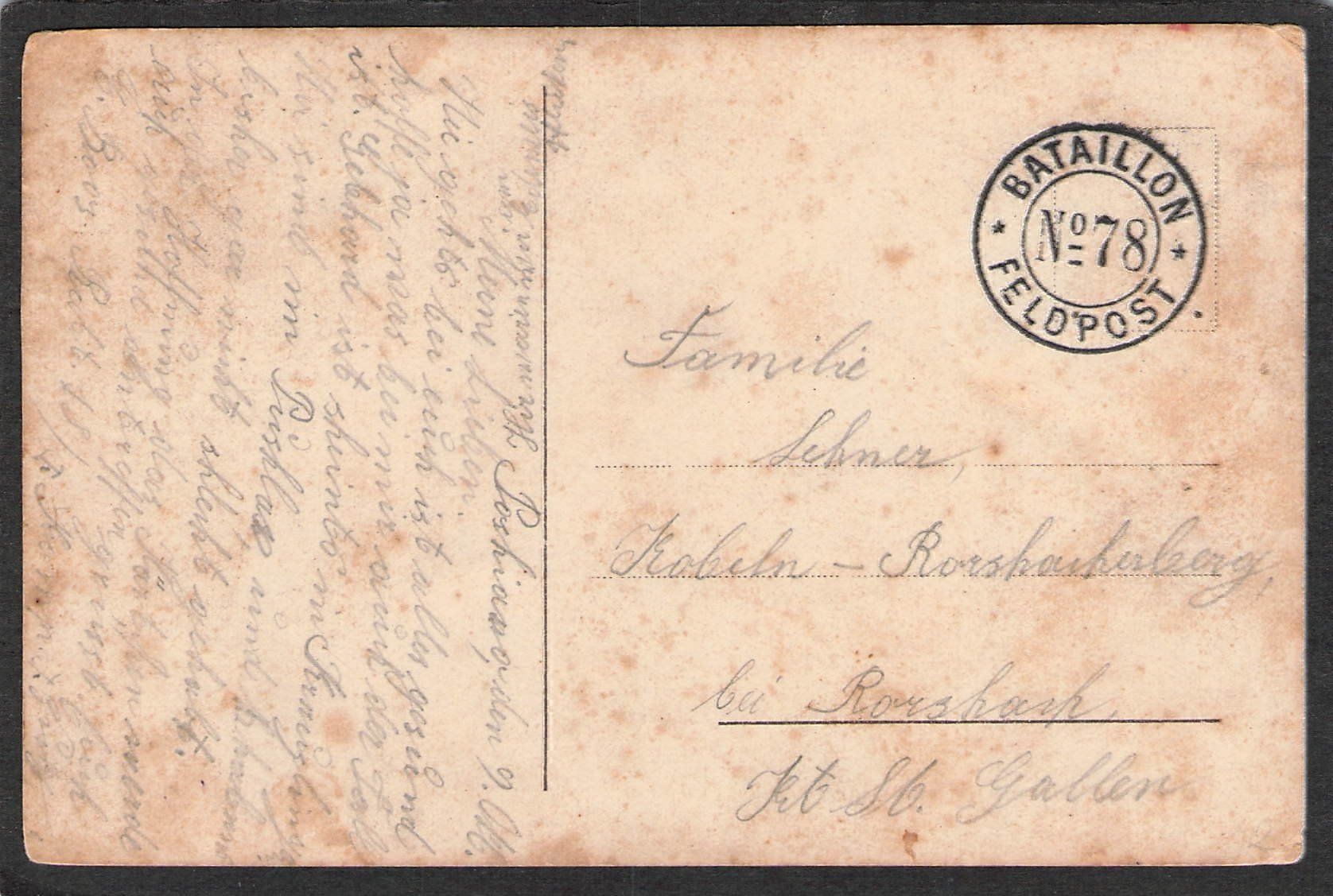 Cartoline postali: Echtfoto Ord.1898 , Bat. 78 – Usato da Reichenburg venduto da ibiza18 1