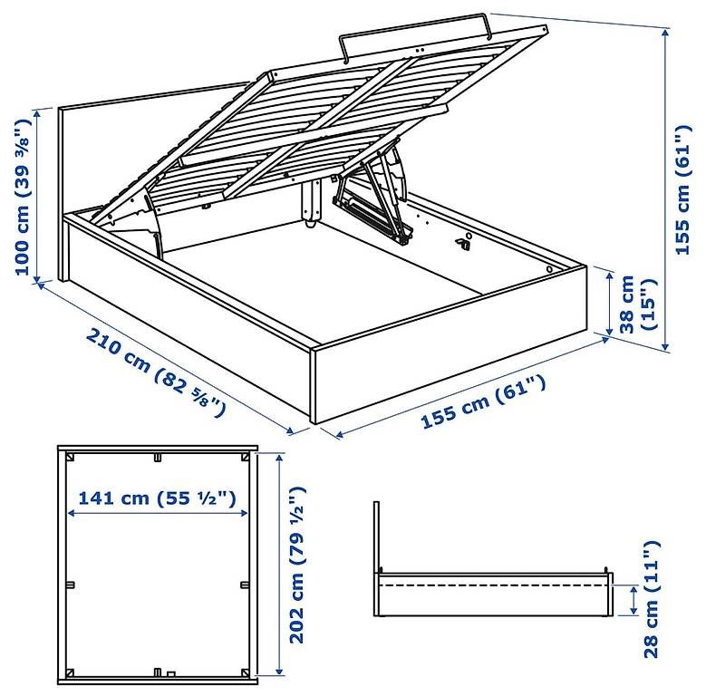 Ikea Letti: Bett MALM 140x200cm – Usato da Wettingen venduto da giulia89 2