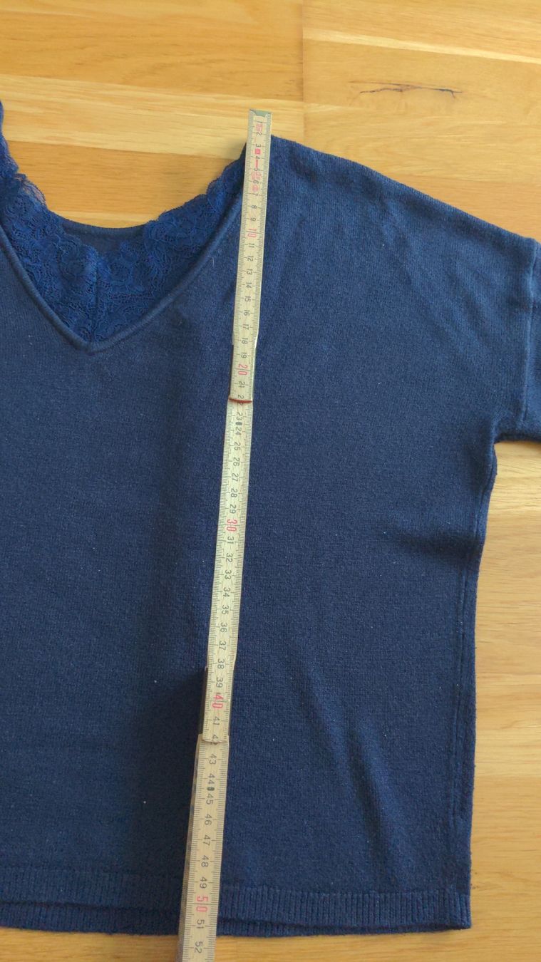 Only Pulls & Sweat-shirts: Dunkelblauer Strickpullover ONLY mit Spitze Gr.M – D'occasion à Sutz par Rawypp 3