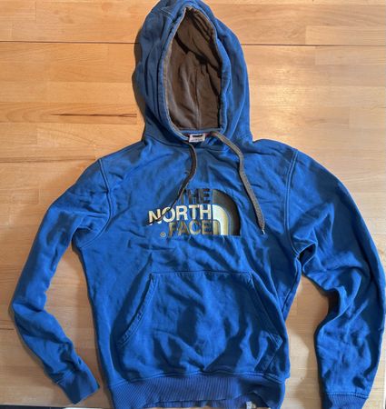 Felpa The North Face blu con cappuccio taglia XS usata