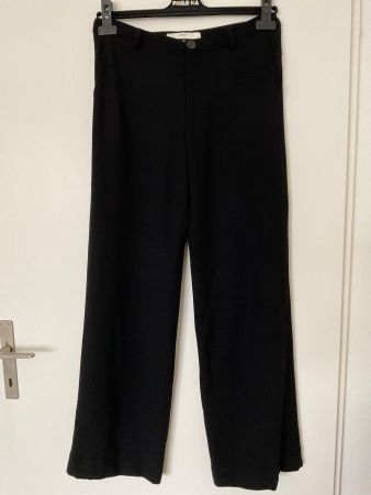 Lanius 100% Wolle Hose Gr 34 - 36, schwarz mit Futter