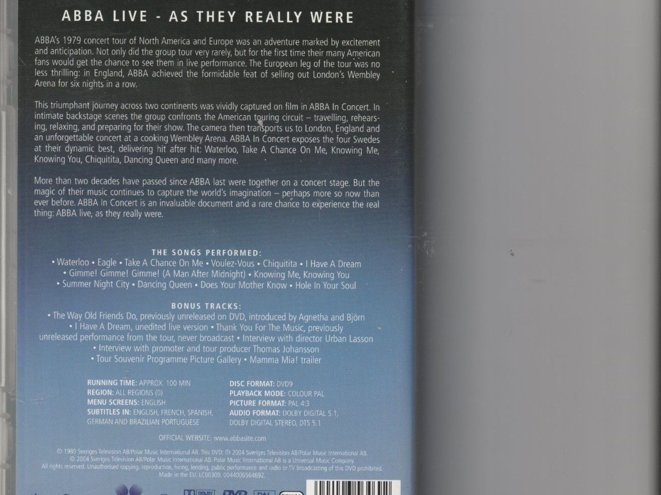 Tutti i DVDs: Abba - In Concert – Usato da Chur venduto da zowie72 1