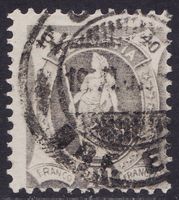SBK-Nr. 97A (Stehende Helvetia 1907, Type 2) gestempelt