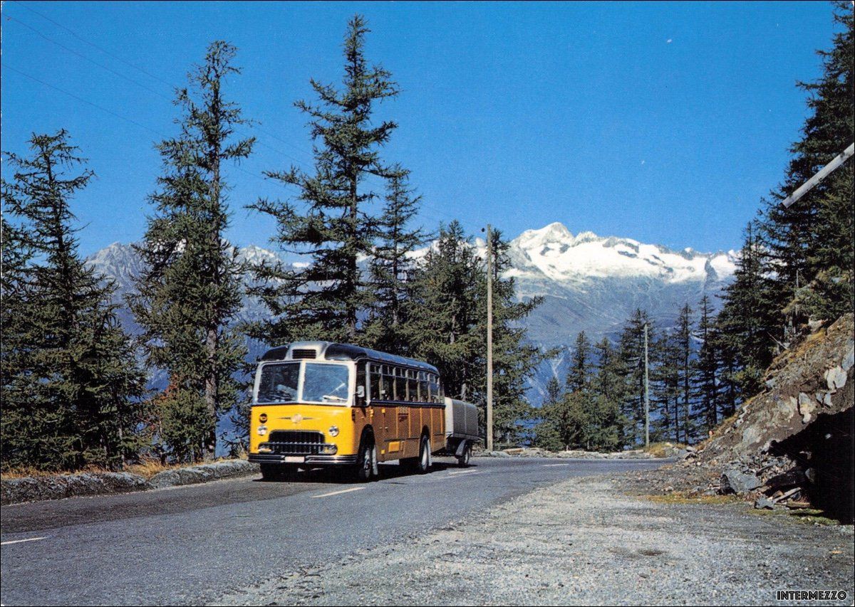 Cartoline postali: Postauto // Simplon Pass FBW Schweizer Alpenpost – Usato da Basel venduto da intermezzo12