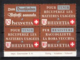1942 Altstoff Viererblock Nr. 254IV **