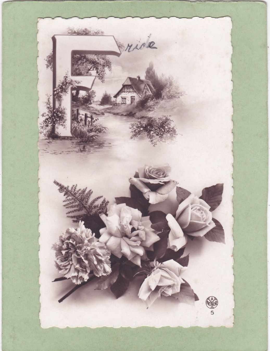 Cartoline postali: Kitsch Blumen Landschaft F – Usato da Herisau venduto da Lisegrat2008