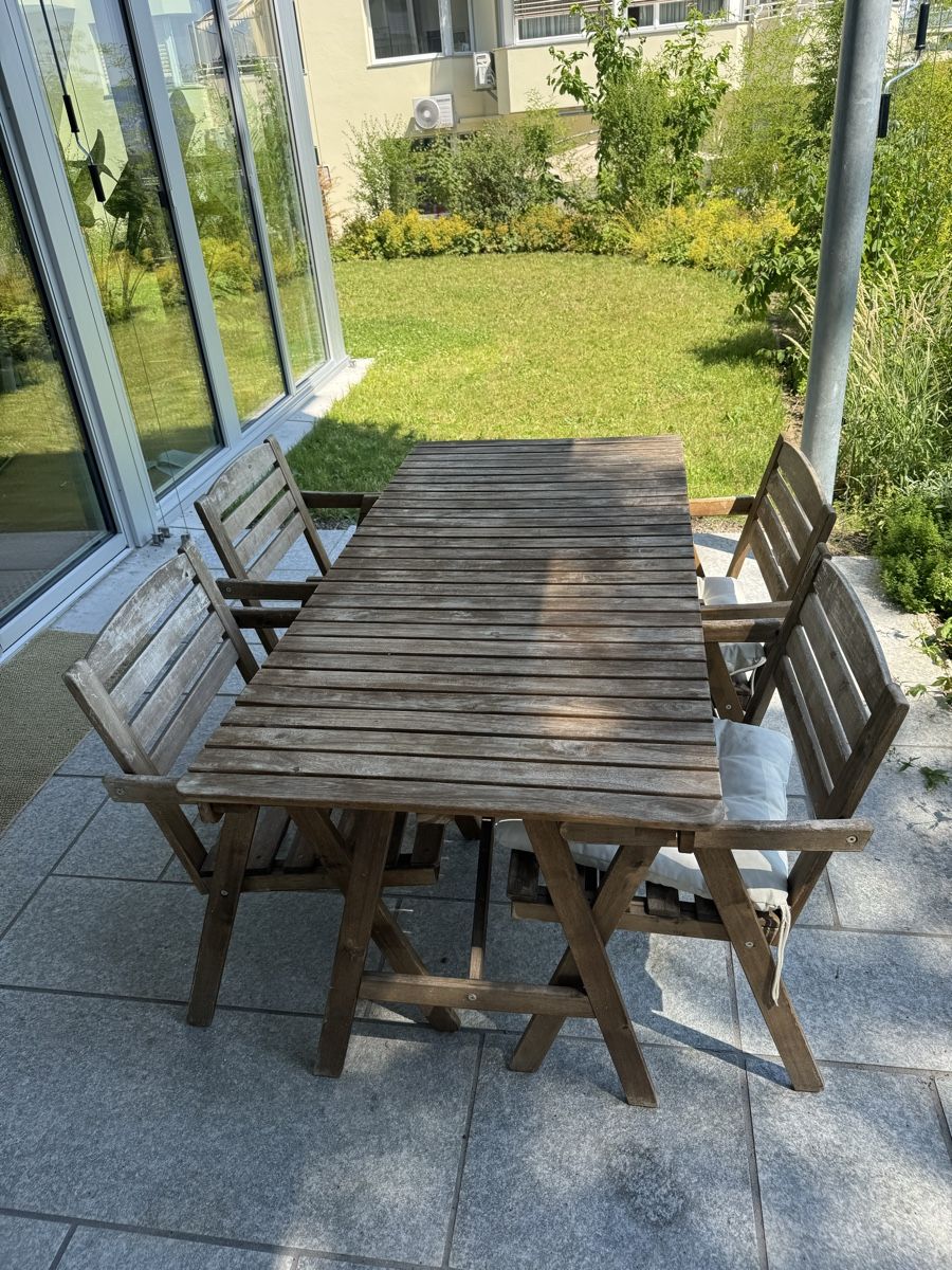 Tavoli: Gartentisch Holz mit 4 Stühlen – Usato da Zürich venduto da car_zzr5 1