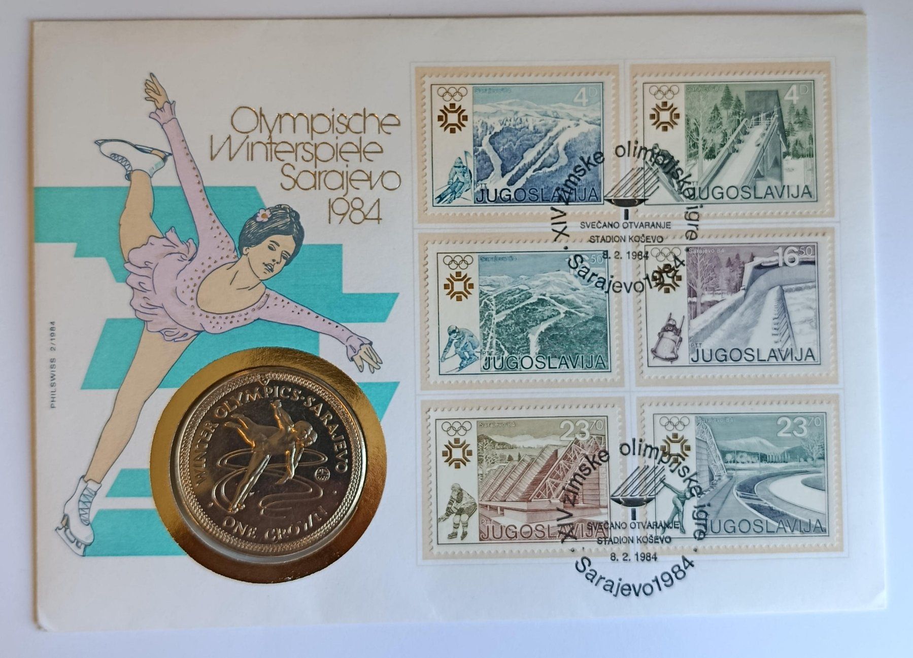 Tutti le monete: Numisbrief Olympische Winterspiele Saarajevo  ab 1 Fr. !! – Usato da Luzern venduto da Vreneli_1