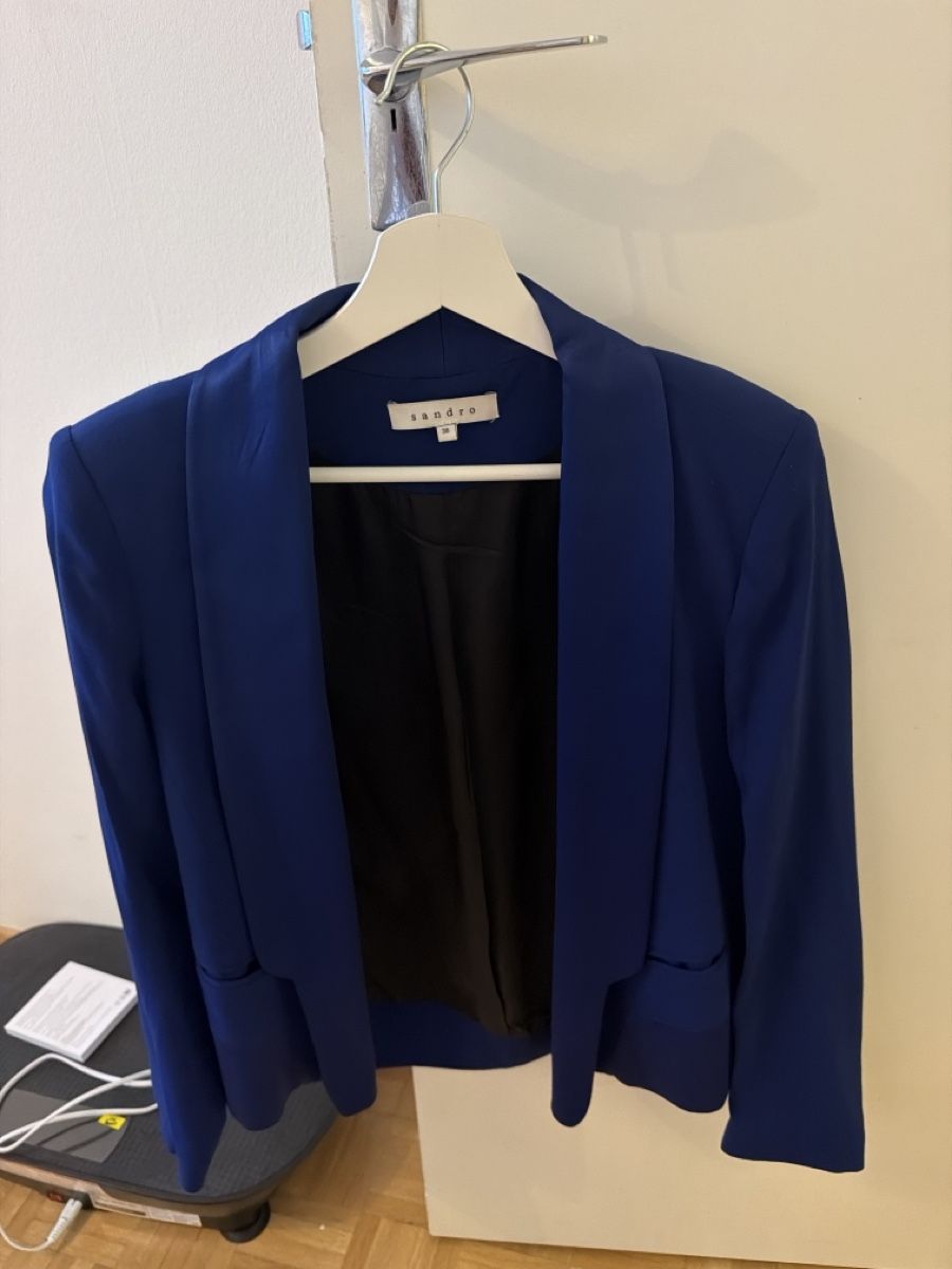Sandro Giacche: Blazer Sandro bleu nuit électrique 38 – Usato da Geneve venduto da ben_n52d