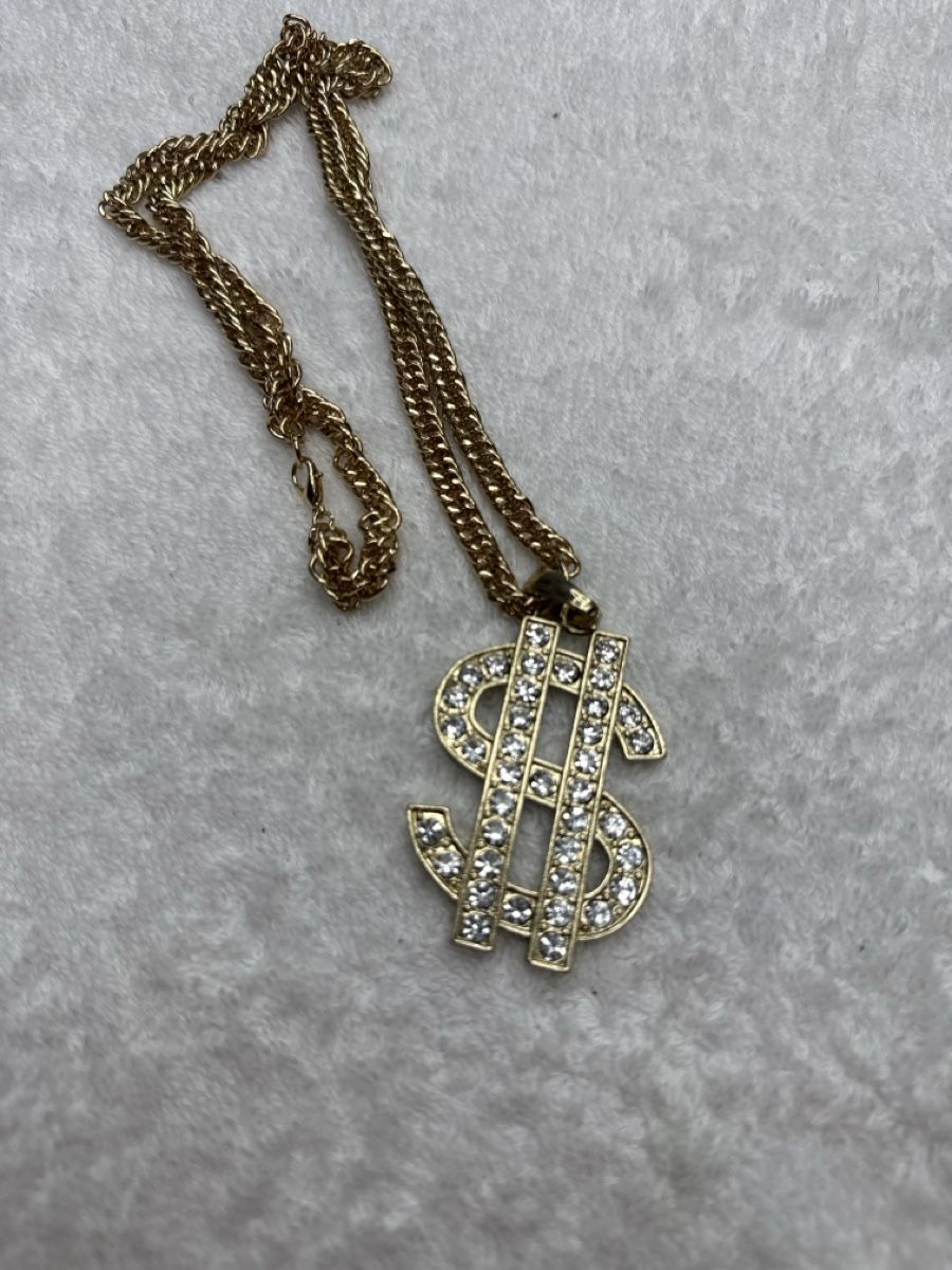 Ketten: Pendentif dollar avec chaînette, doré, avec strass – Neu (gemäss Beschreibung) aus Chenens von anasantos90 3