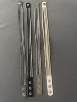 Armbänder Set 4 Stück Leder Strass Nieten Ziersteine