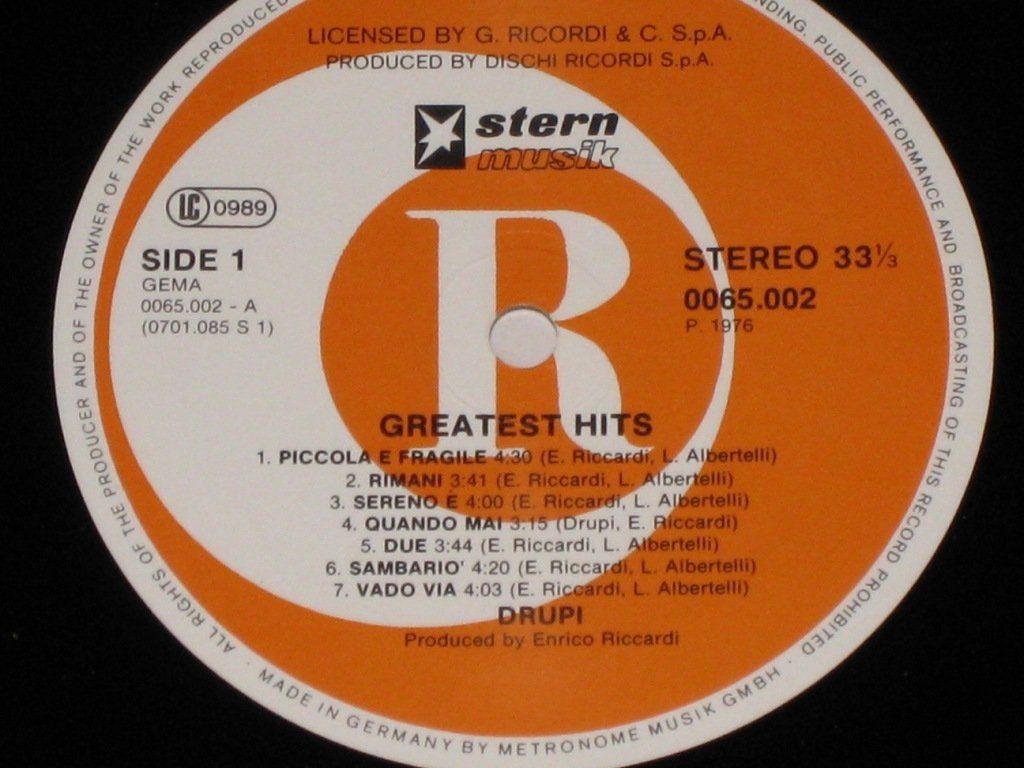 Vinyles: LP - DRUPI - GREATEST HITS – D'occasion à Steckborn par Quo7 1
