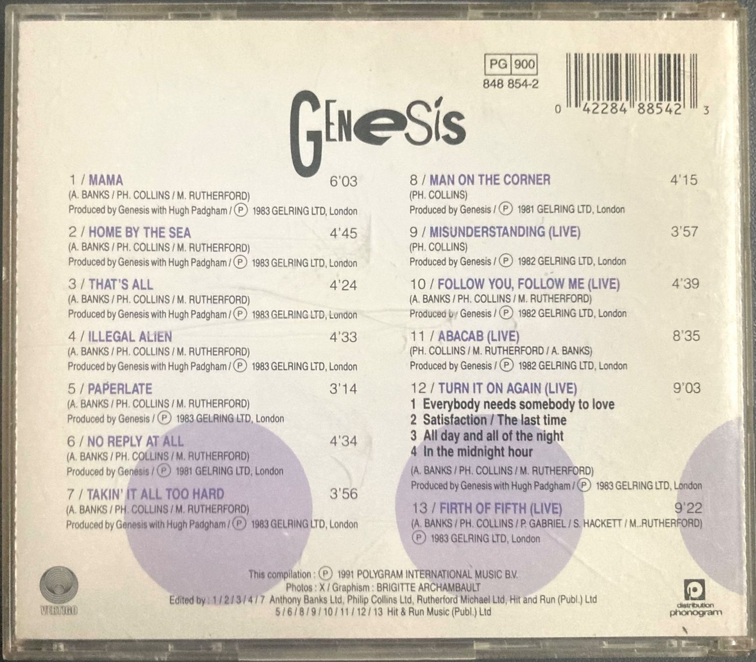 CD: GENESIS - TURN IT ON AGAIN - BEST 0F '81-'83 – Usato da Poliez-Pittet venduto da Newtown-Records 1