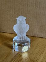 Goebel Kristallfigur Eule auf Sockel