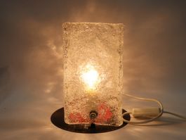 Vintage Eisglas Lampe Tischlampe