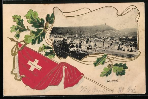 Ansichtskarten: Liestal, Ortsansicht im Eichenblatt-Pass – Gebraucht aus Berlin von bartko-reher