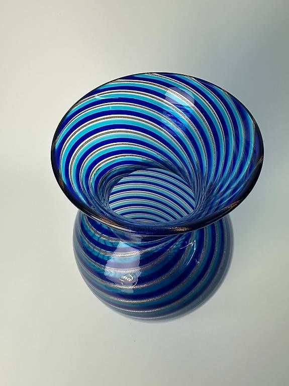 Murano Vasi & Recipienti: Vase en verre soufflé bleu Murano – Nuovo (secondo la descrizione) da Lausanne venduto da subermarket 2