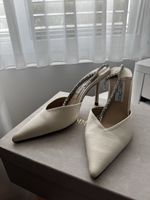 Jimmy Choo Brautschuhe Gr. 37 Ivory mit Schmuckband