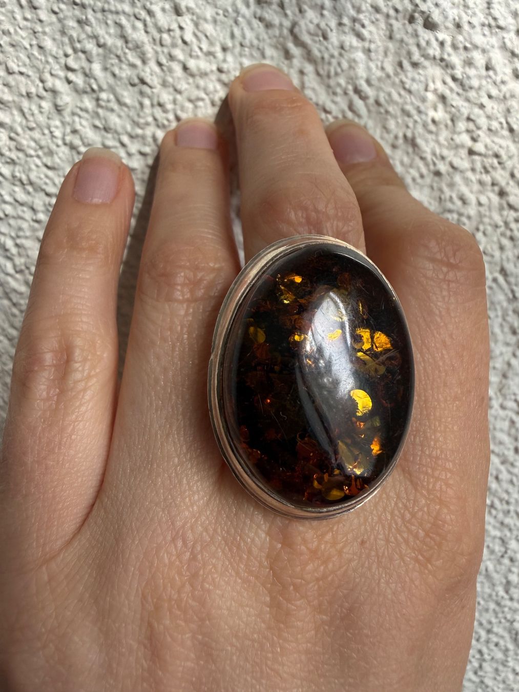 Bagues: Massiver Silber Ring mit Bernstein 925 – D'occasion à Spiegel b. Bern par Rogger72 4