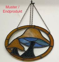 Tiffany Glasbild Pilz