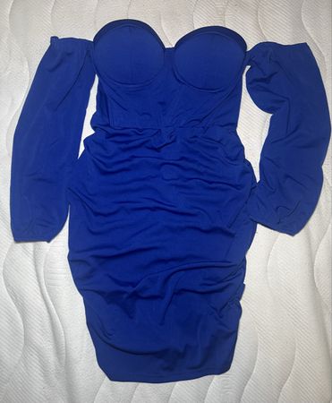ROYALBLAUES SCHULTERFREIES MINIKLEID XL