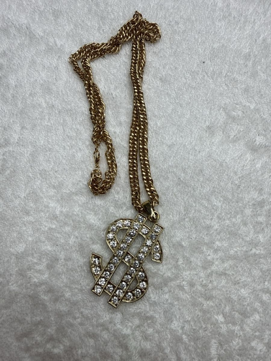 Ketten: Pendentif dollar avec chaînette, doré, avec strass – Neu (gemäss Beschreibung) aus Chenens von anasantos90 4