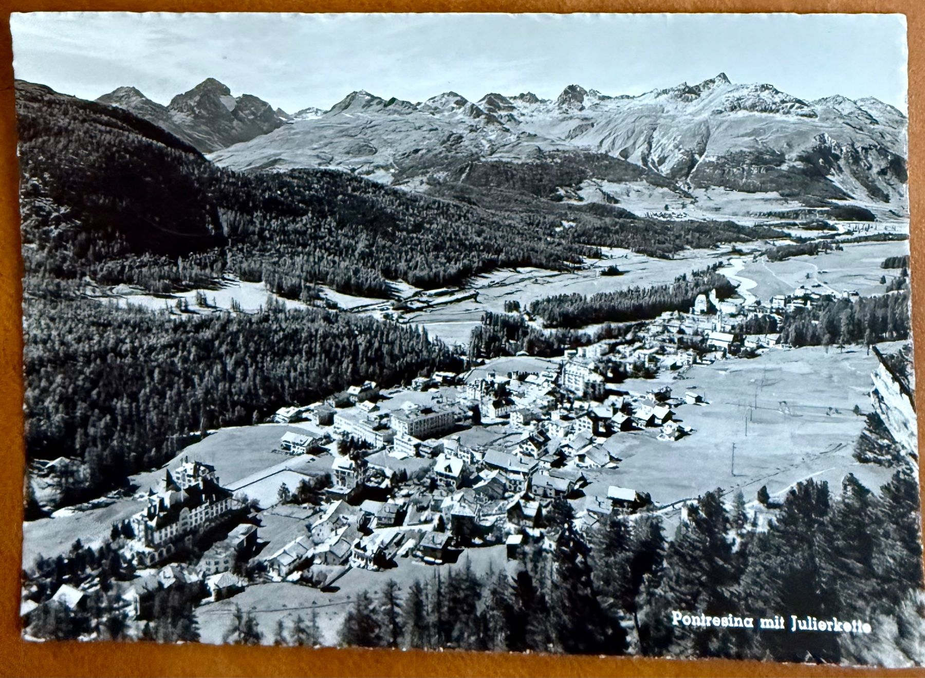 Cartoline postali: Pontresina mit Julierkette 1959 – Usato da Lutry venduto da Ediego
