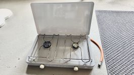 Camping Kocher EDEN luxe 2 Flammen mit Schlauch gebraucht