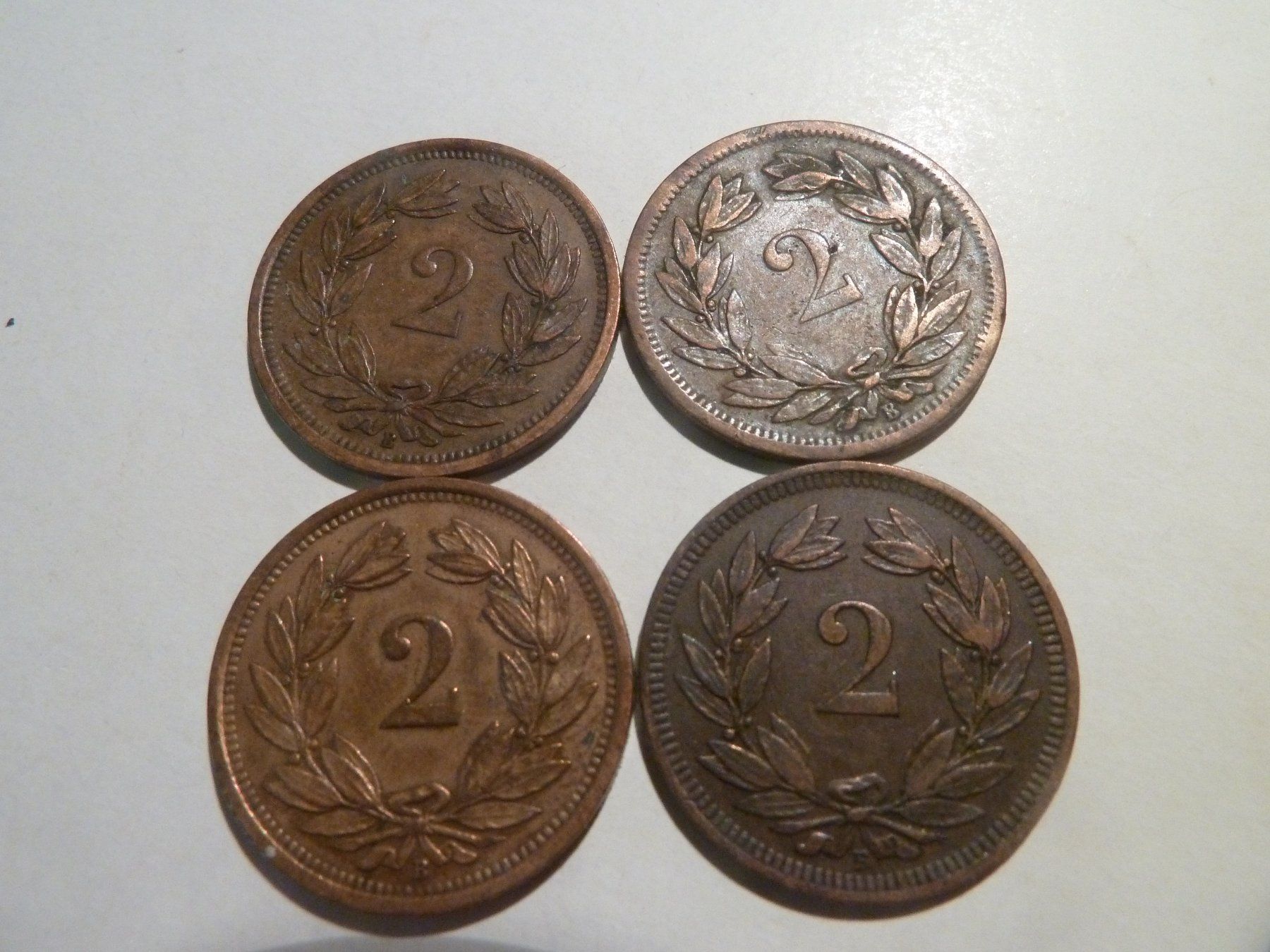 Tutti le monete: 2 RAPPEN CH-1886-1907-1951-1941 – Usato da Rieden SG venduto da jamilau