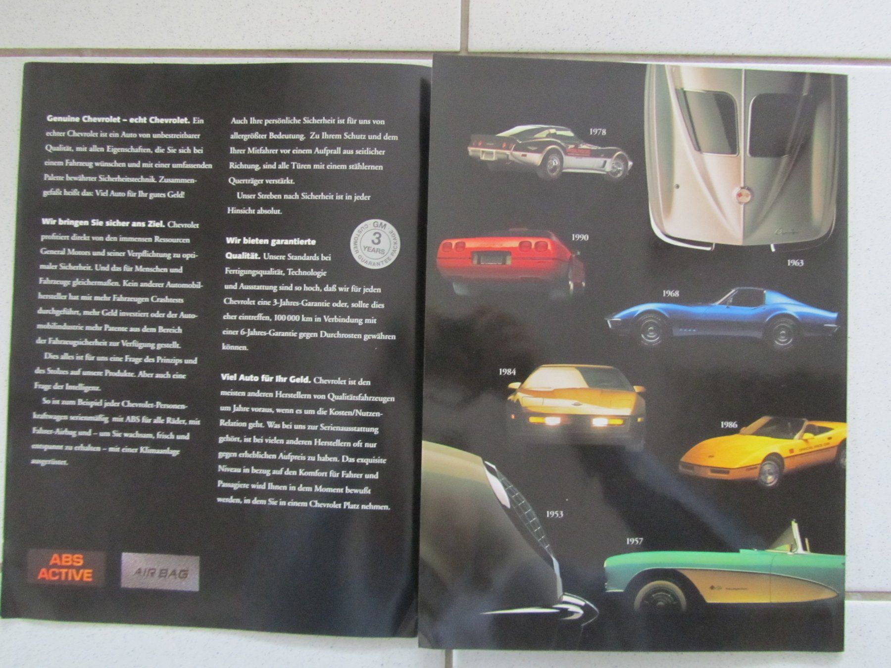 Documenti: Chevrolet Corvette Prospekt von ca. 1995 – Usato da Weiningen ZH venduto da dietsch57 4