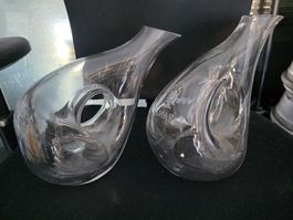 2 Karaffen Glas TAMARAL guter Zustand