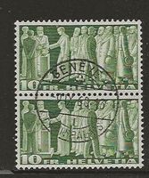 1960 10 Fr. Urnengang, Vert. Paar Vollstpl. Genève