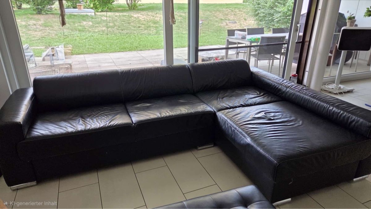 Divani: Sofa echtes Leder – Usato da Hochdorf venduto da Teig