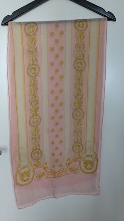 Foulard Atelier Versace rose , 100% soie