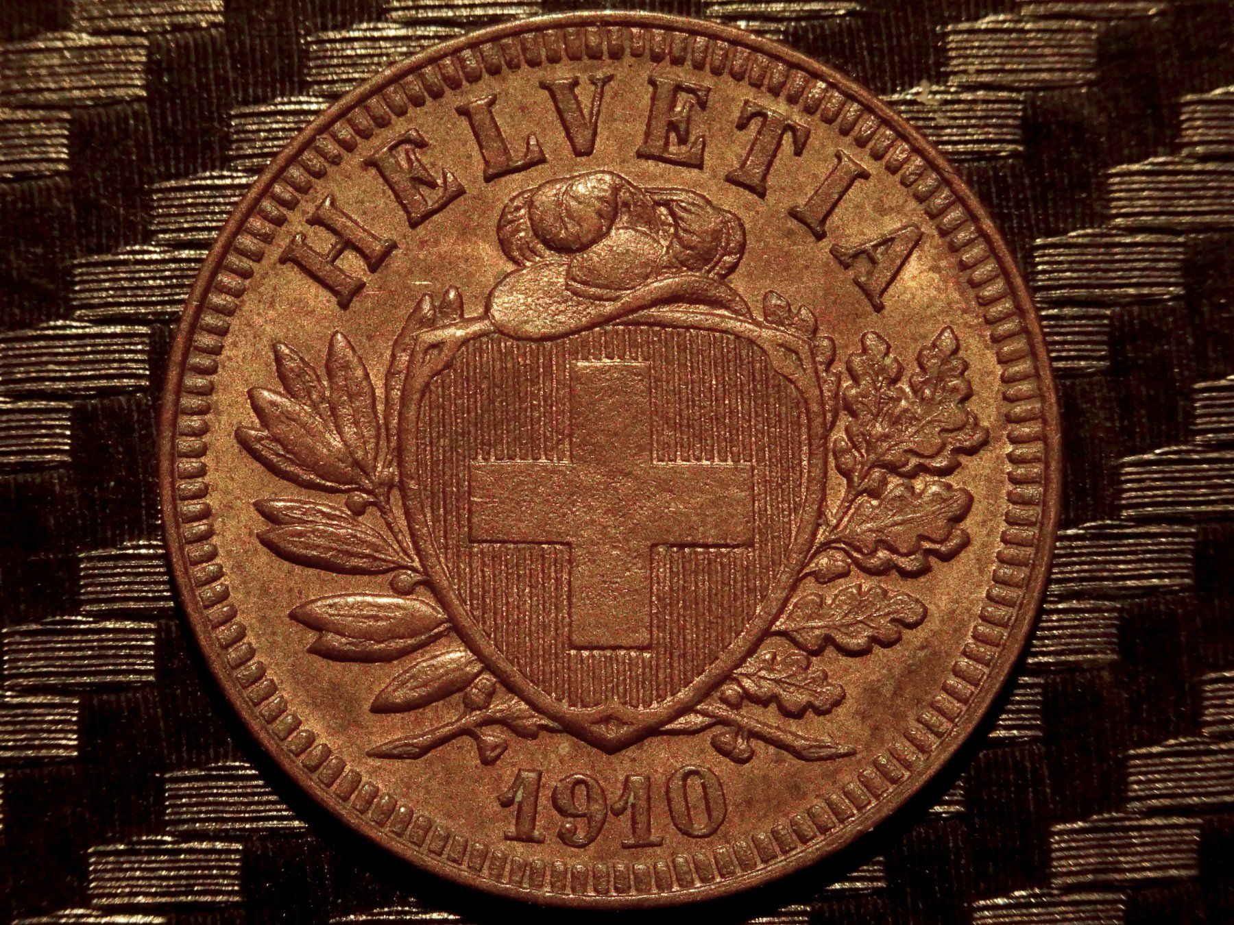 Tutti le monete: 1910 - 2 cts. 0.50 Mio.!!! 2.53gr!!! – Usato da Courgenay venduto da ZubR237