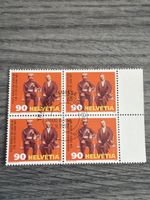 4x Briefmarken 90 Helvetia 1999 König von Siam Besuch 🇨🇭