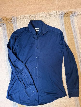 BRUNELLO CUCINELLI Herren Hemd Slim Fit Dunkelblau Grösse M
