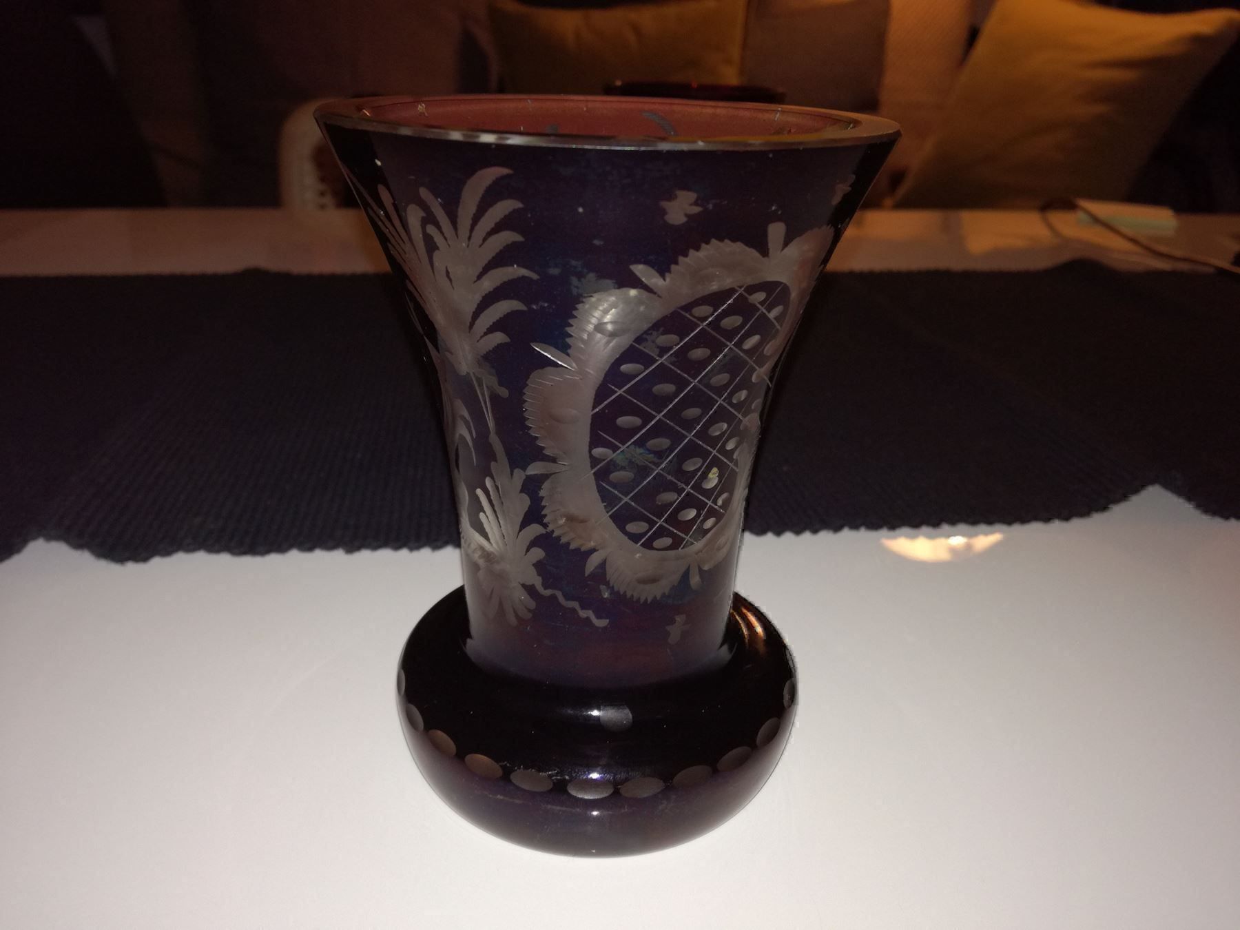 Bicchieri: VASE RUBINGLAS GESCHLIFFEN – Usato da Locarno venduto da ICARO8 1