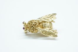 Bienenbrosche 14k Gelbgold