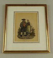 SCHAFFHAUSEN TRACHTEN, AQUATINTA UM 1840