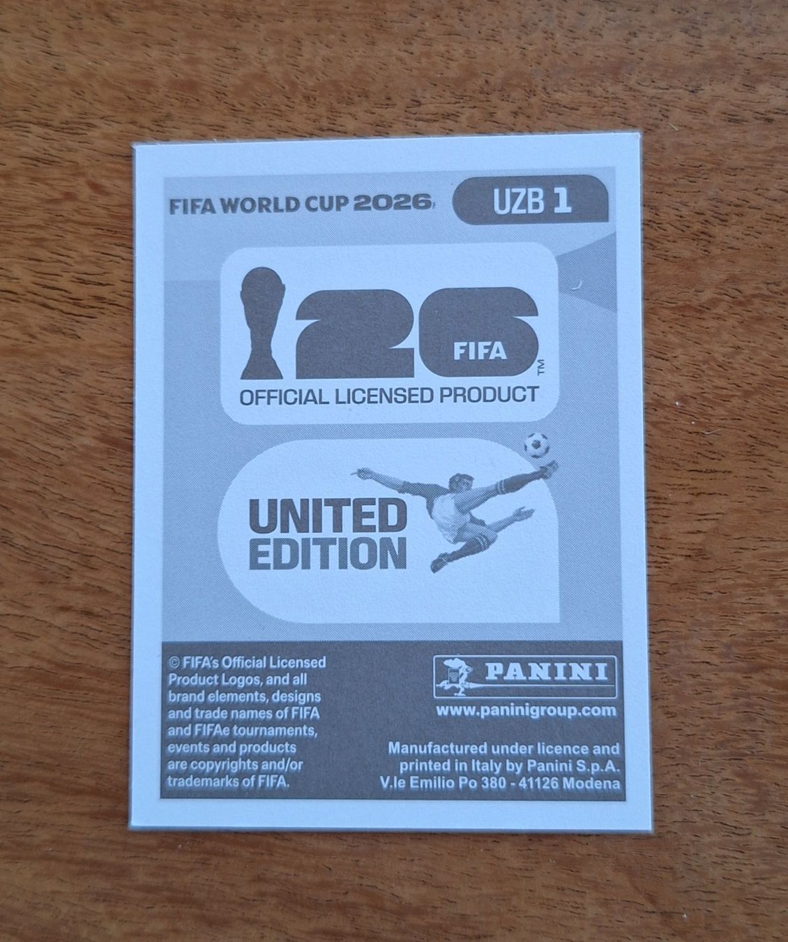 Panini Sammelbilder & Trading cards: Panini UZB 1 – Neu (gemäss Beschreibung) aus Romanens von Crocette 1
